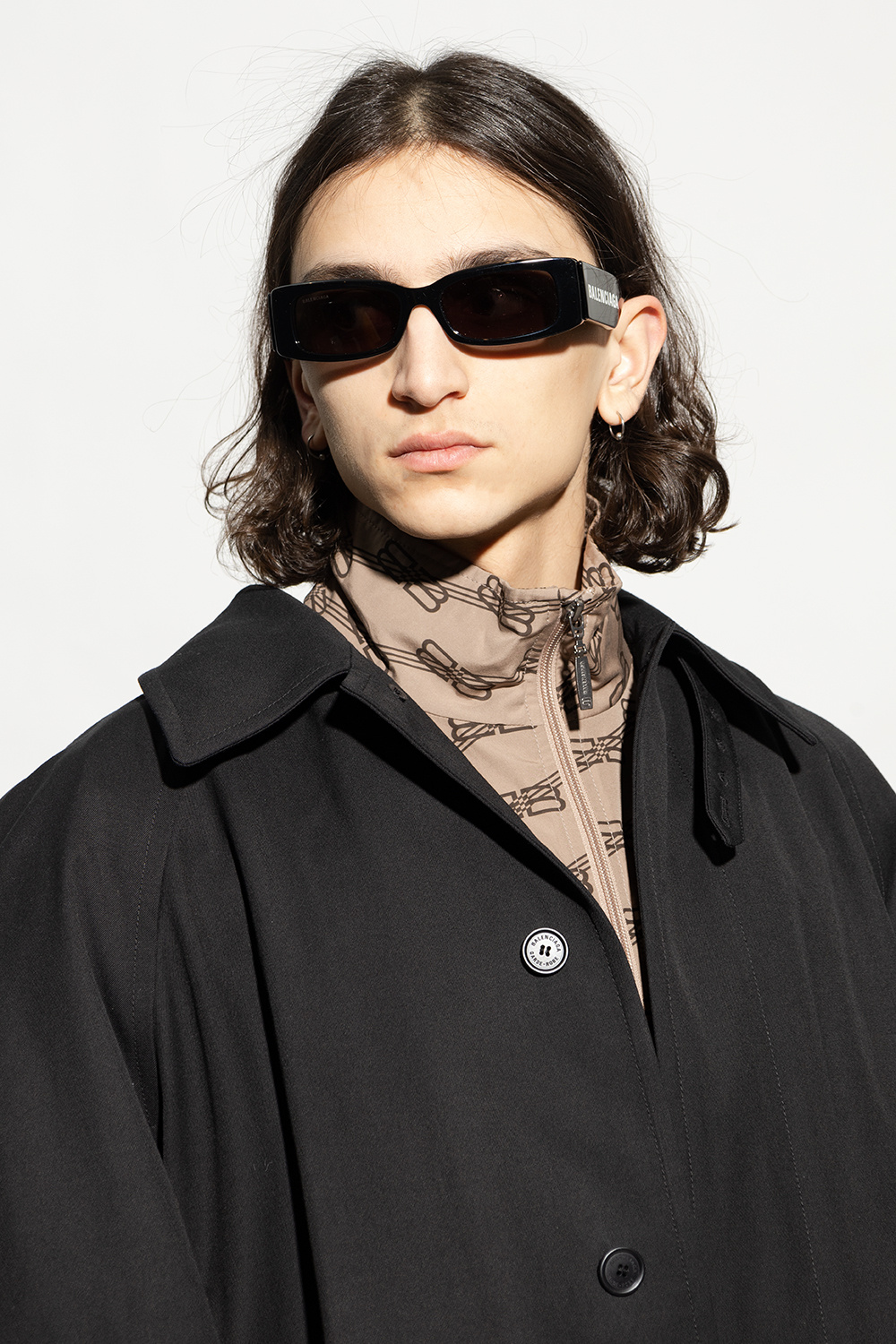 【BALENCIAGA】MAX RECTANGLE サングラス ブラック Black 'Max Rectangle' sunglasses Balenciaga - Vitkac Australia